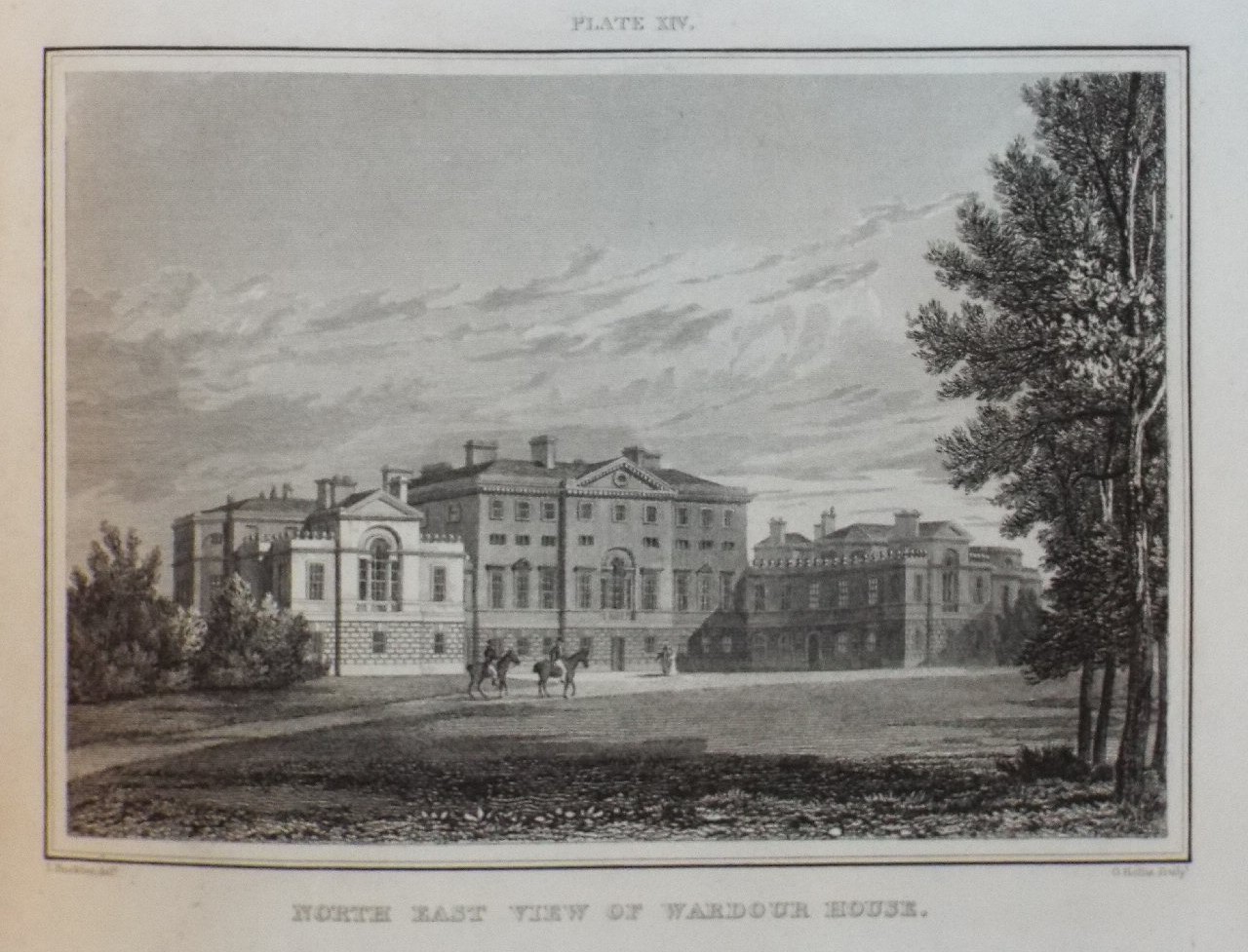 Print - North East View of Wardour House. - Hollis
